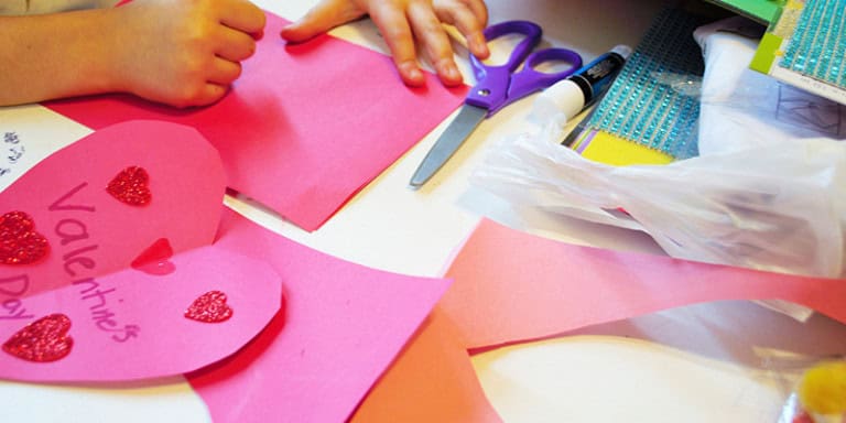 Valentines Day in a Montessori Classroom.